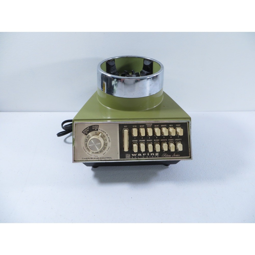 Vintage Waring Solid State Futura 94 Blender Base Motor ONLY Avocado 11-159